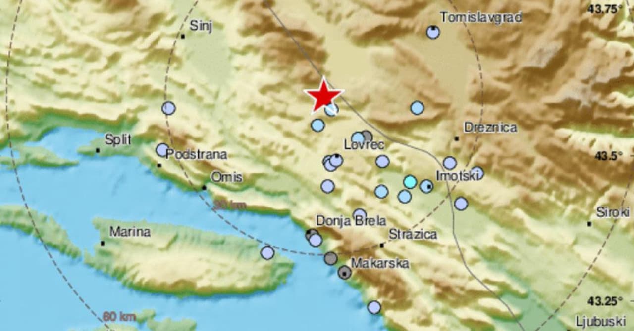 Potres magnitude 3.3 jutros pogodio Dalmatinsku zagoru