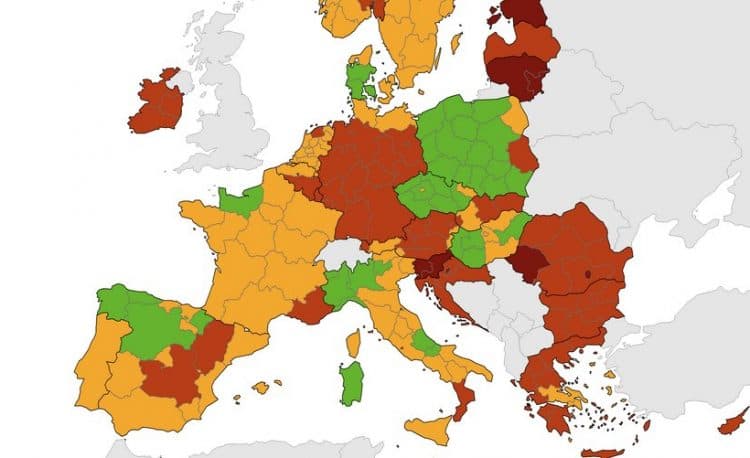 Objavljena nova koronakarta: Cijela Hrvatska i dalje crvena, Zagreb u tamnocrvenom 