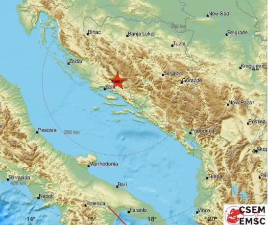 Jak potres osjetio se na području Šibenika: Epicentar kod Buškog blata, snage 4,6 po Richteru