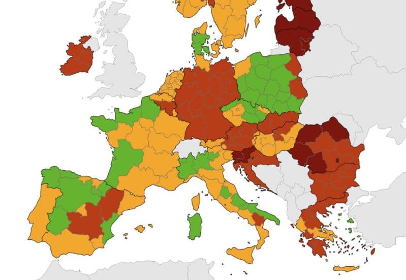 Objavljena nova korona karta: Cijela Hrvatska i dalje crvena, Zagreb u tamnocrvenom