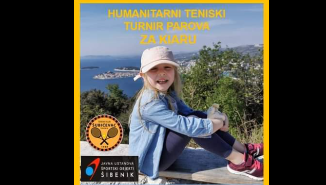 Ovoga vikenda svi na Šubićevac: Kotizacija za teniski turnir parova ide za liječenje malene Kiare 