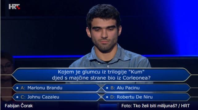 U Milijunašu sinoć otvoreno pitanje za pola milijuna kuna: Znate li odgovor?