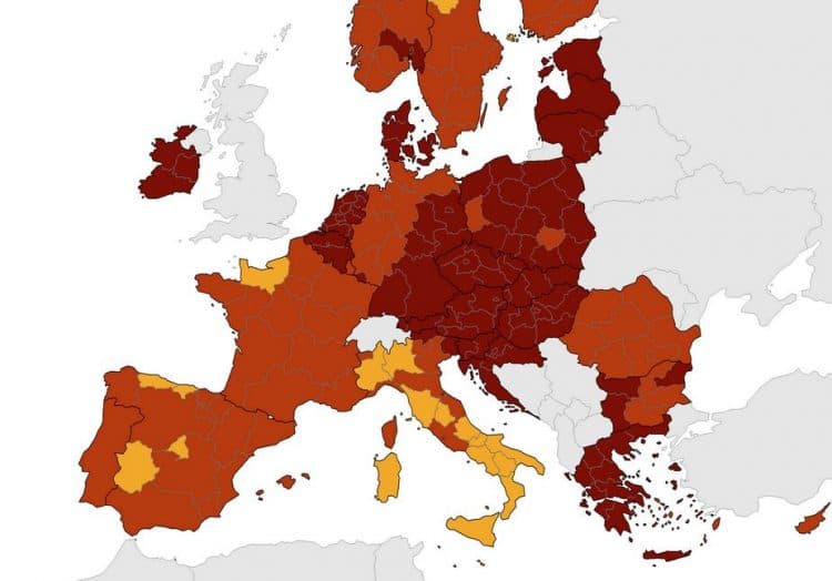 Objavljena nova koronakarta Europe: Hrvatska i dalje u tamnocrvenom 