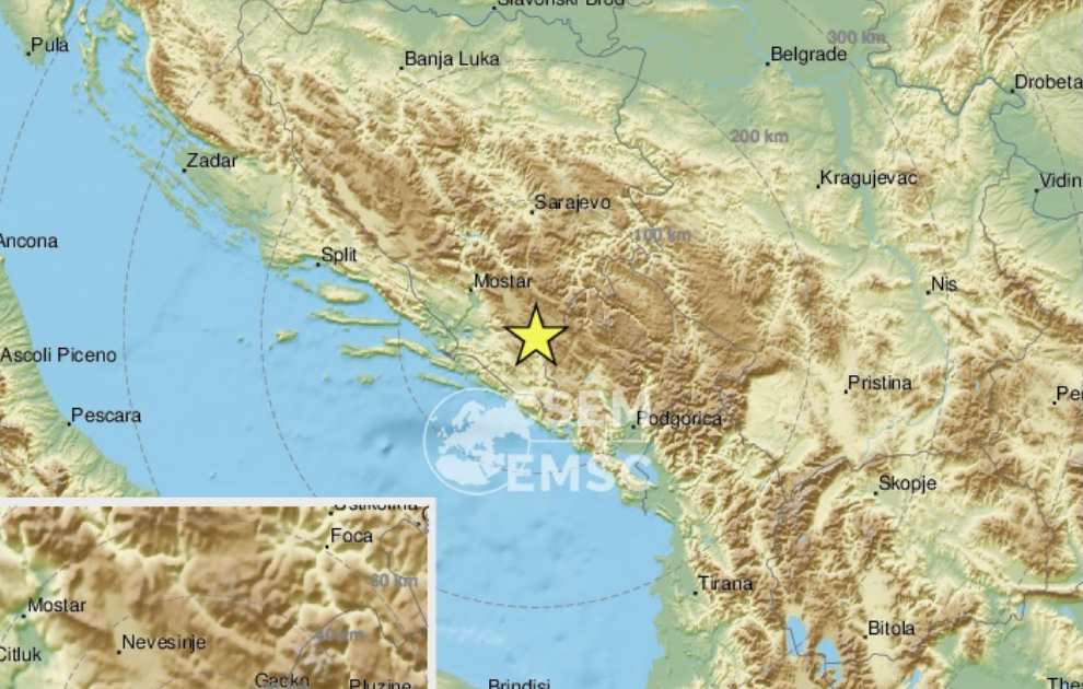 Novi potres magnitude 3.9 po Richteru zatresao BiH