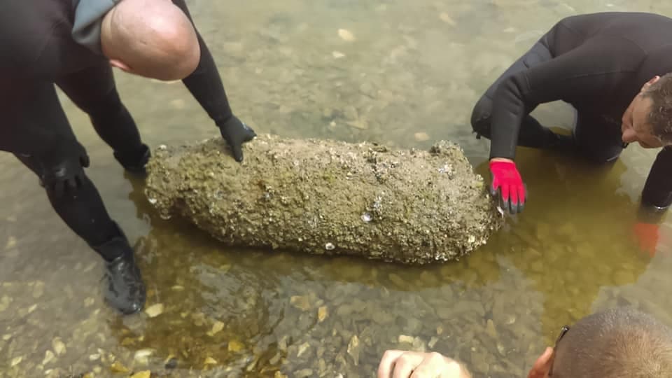 Ekološki aktivisti u Dumbokoj izronili bombu iz 2. svjetskog rata: 'Mislili smo da je bojler'