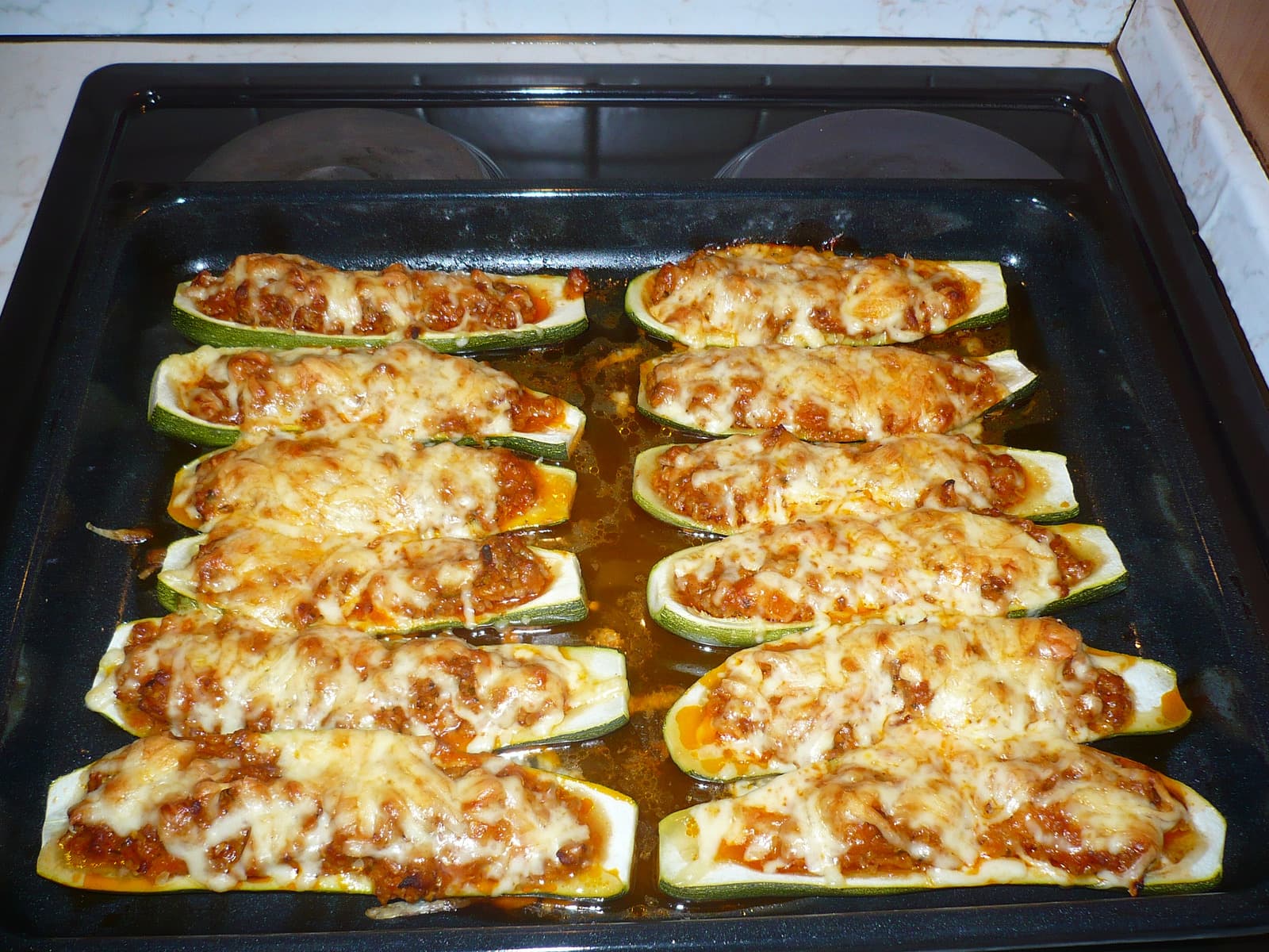 Recept za zapečene tikvice punjene mesom i sirom