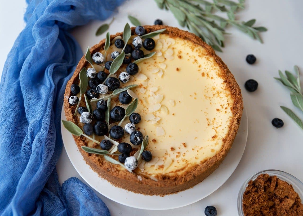 Prefin kolač koji se ne peče, cheesecake s borovnicama