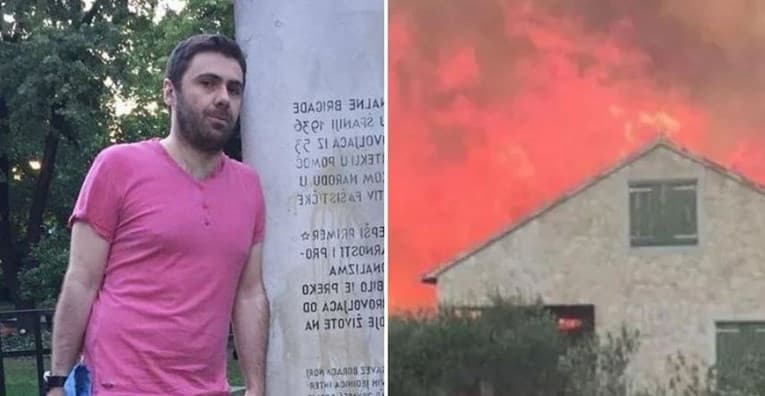 Bivši nogometaš Ivan Ergić objavio fotografiju požara u blizini kuće u Gaćelezima