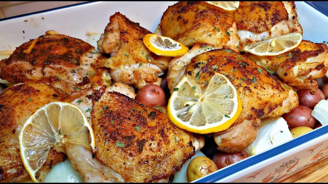 Recept za pečeno pile s limunom i češnjakom 