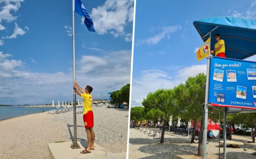 Plava zastava podignuta i na plaži Srima