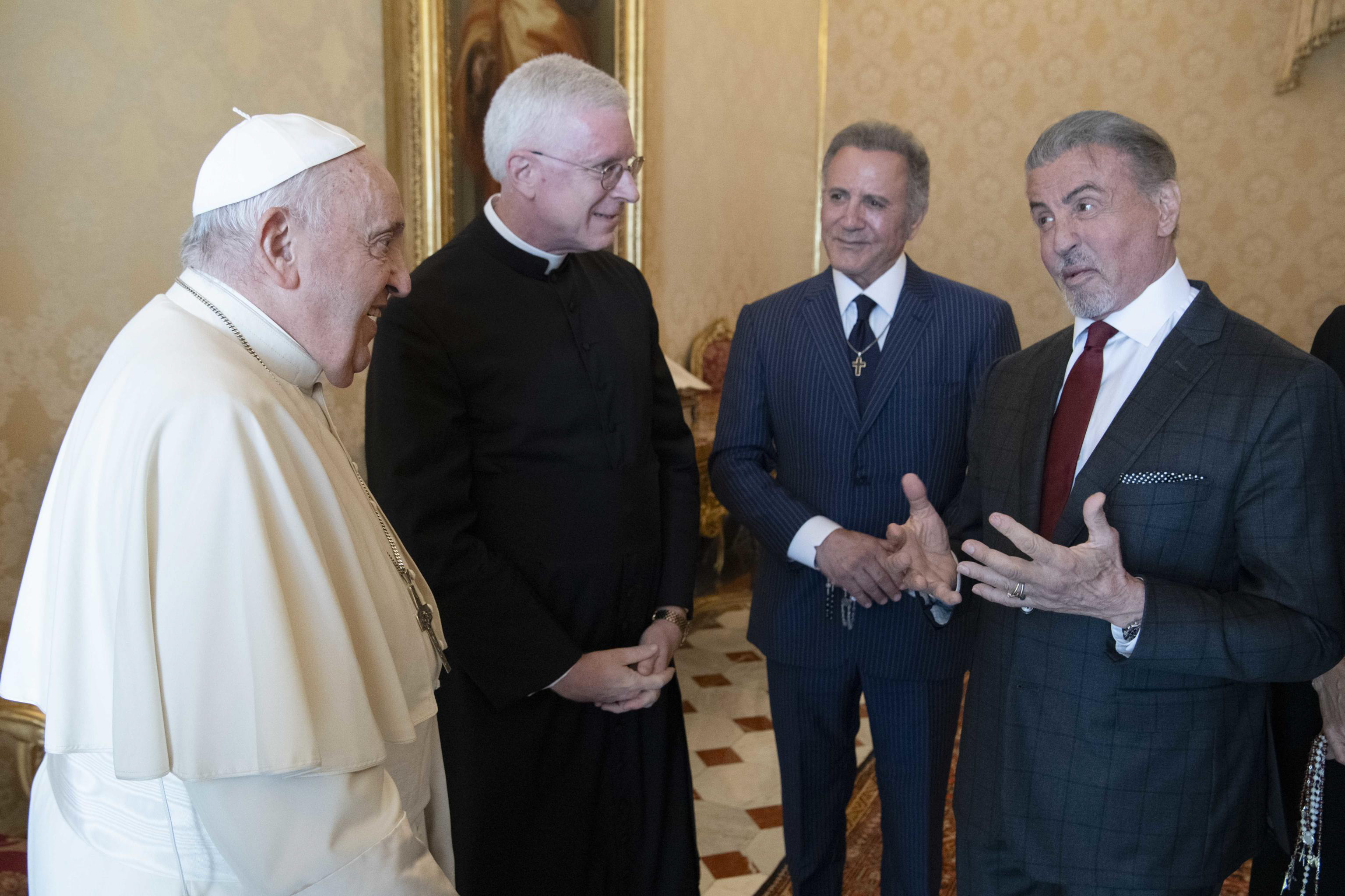 Papa primio u audijenciju Sylvestera Stallonea