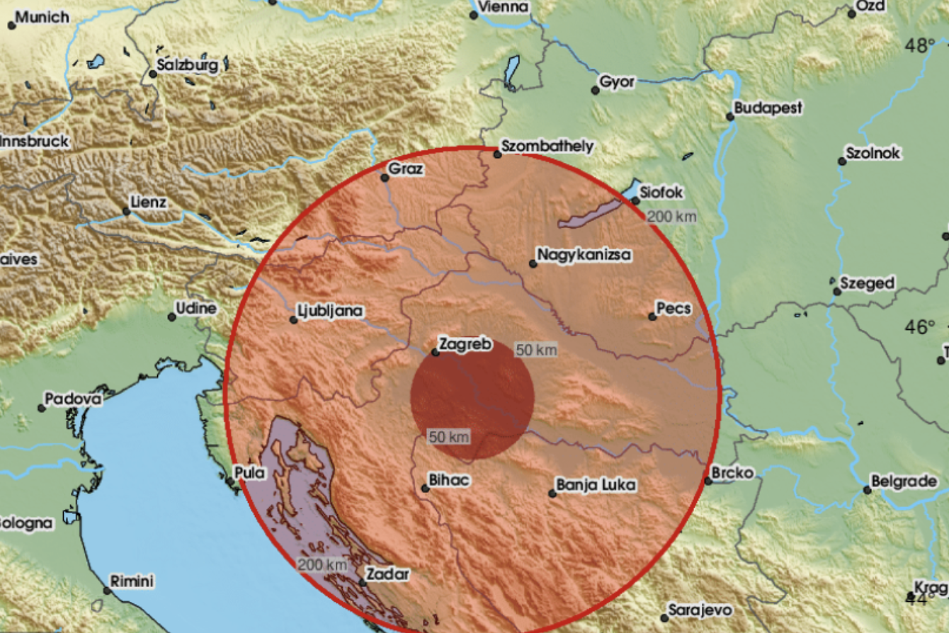 Slabiji potres magnitude 2.4 prema Richteru na području Petrinje