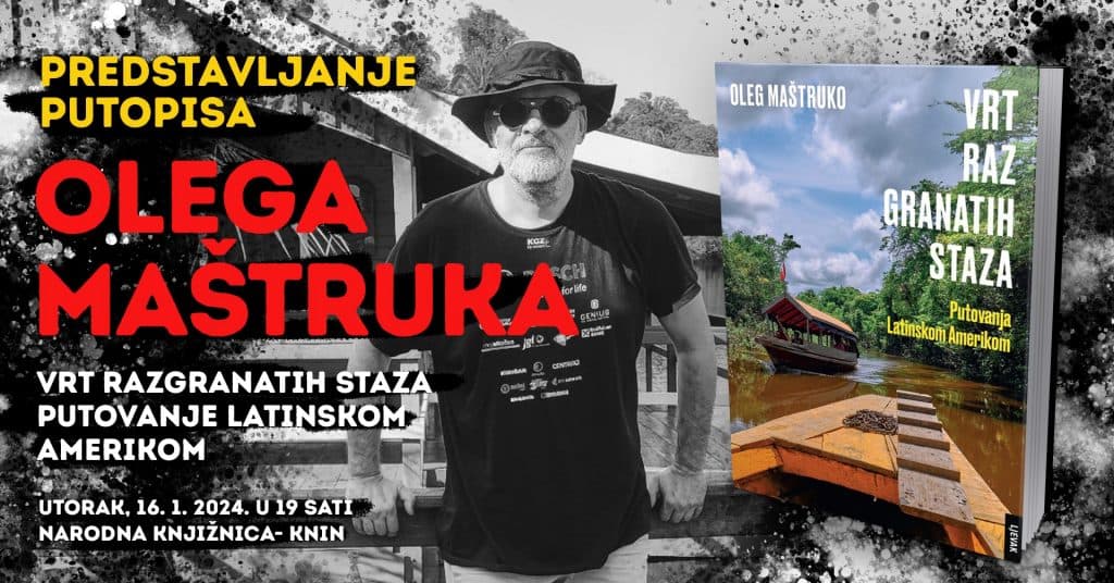Oleg Maštruko večeras u Kninu predstavlja putopis 'Vrt razgranatih staza'