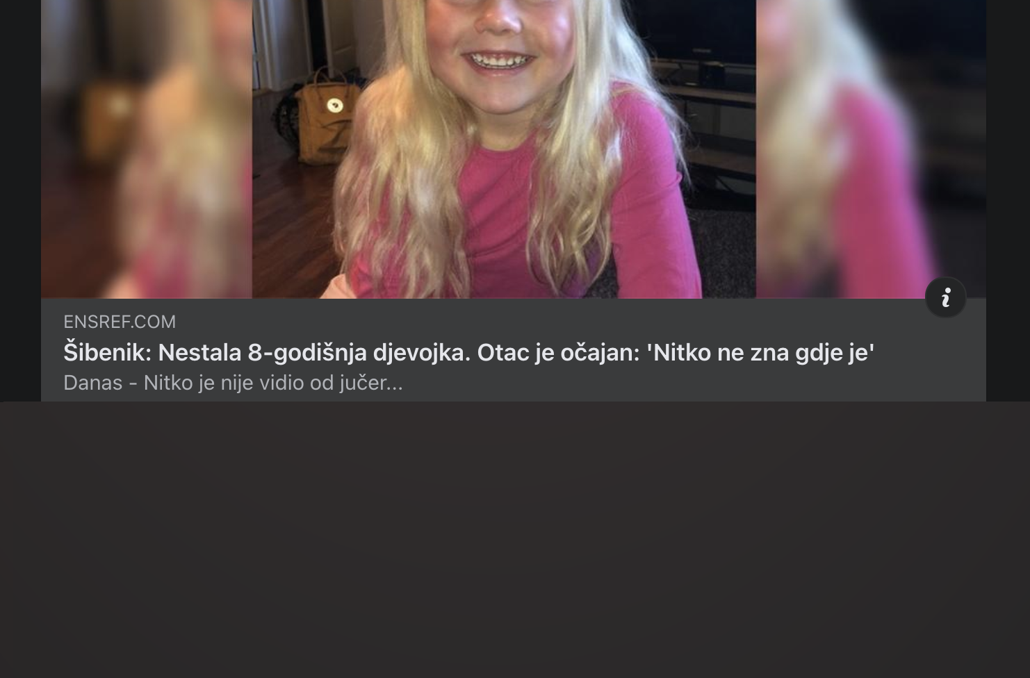 Članak o nestaloj Šibenčanki je prevara, ne otvarajte ga