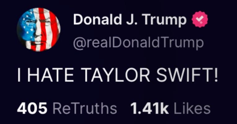 Trump: 'Mrzim Taylor Swift'