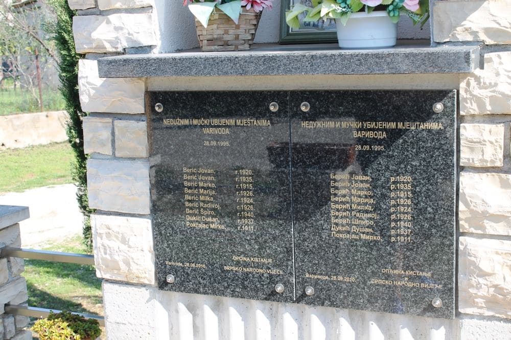 Obilježena godišnjica zločina nad srpskim civilima u Varivodama kod Kistanja