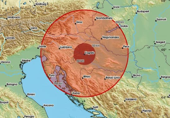 Potres u Zagrebu osjetio se tijekom noći 