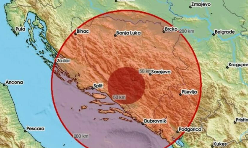Potres magnitude 2.7 s epicentrom u BiH osjetio se i na šibenskom području