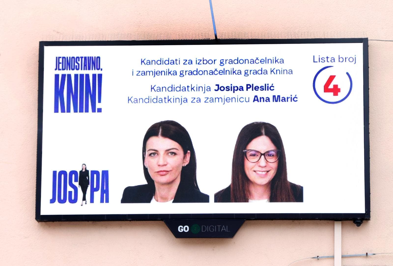 Politički povratak u Knin: Josipa Pleslić birače mami 'svjetlucavom' digitalnom kampanjom