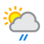 Moderate rain at times