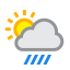 Moderate or heavy rain shower