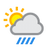 Moderate or heavy rain shower