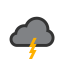 Moderate or heavy rain with thunder